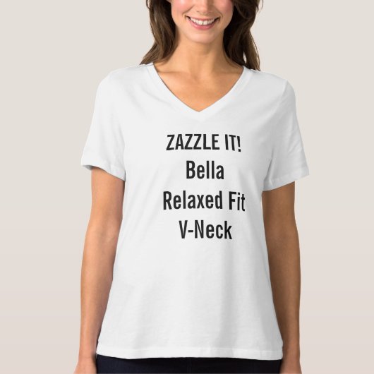 Entspannter geeigneter T - Shirt der V-Hals der (Vorderseite)