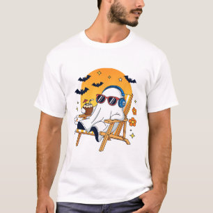 Entspannter Geist Halloween Urlaub Lustige Strand T-Shirt