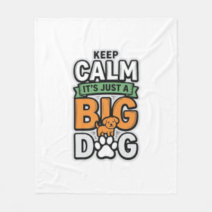 Entspannter großer Hund Vintage-Vektordesign_1 Fleecedecke
