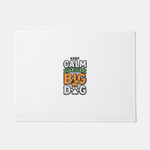 Entspannter großer Hund Vintage-Vektordesign_1 Fußmatte
