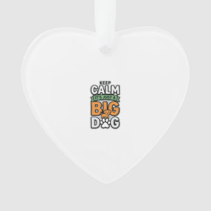 Entspannter großer Hund Vintage-Vektordesign_1 Ornament