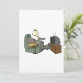 Entspannter Hund Fernsehen Einladung (Stehend Vorderseite)