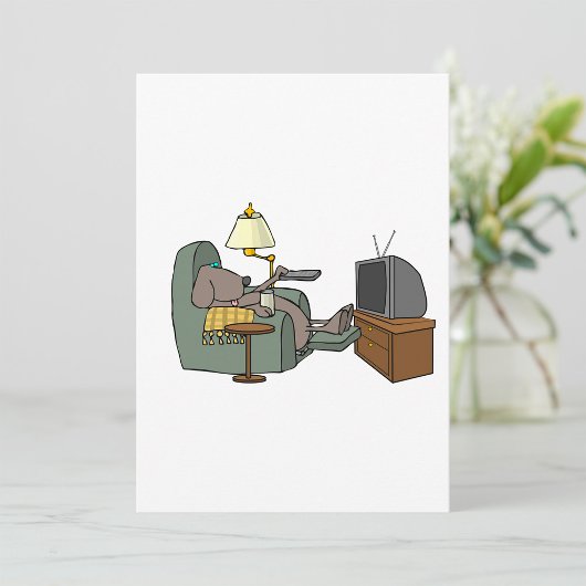 Entspannter Hund Fernsehen Einladung