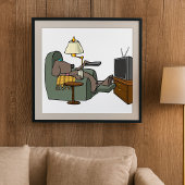 Entspannter Hund Fernsehen Poster