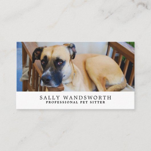 Entspannter Hund, Haustierservice Visitenkarte (Vorderseite)