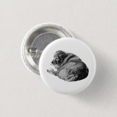 Entspannter lebensnaher Hund teilt einfache Holida Button (Vorne & Hinten)