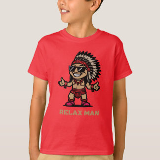 Entspannter Mann Cartoon T-Shirt