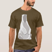 Entspannter Polar Bär - Minimalistische Kunst T-Shirt (Vorderseite)