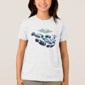 Entspannter Polar-Bär Tri-Blend Shirt (Vorderseite)