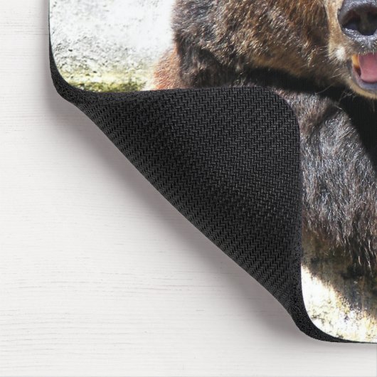 entspannter Schwarzbär mit Zitat Mousepad (Ecke)