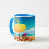 Entspannter Sommer 2025 Tasse (Vorderseite Links)