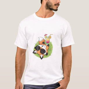 Entspannter Sommerfuchs mit Sonnenbrille T-Shirt