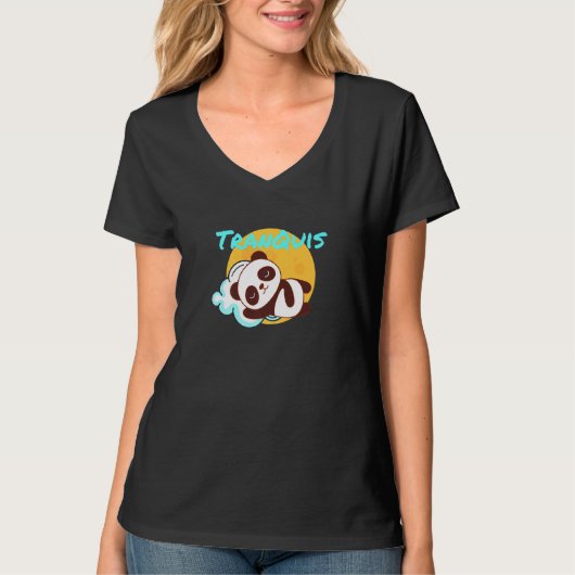 Entspannter Tranquis oder Tranquilo Panda Bär T-Shirt (Vorderseite)