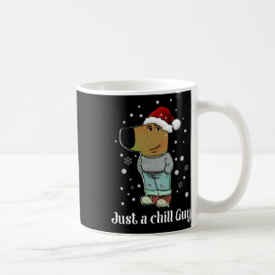 Entspannter Typ Hund mit Weihnachtsmütze Lustiger Kaffeetasse