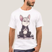 Entspannter Zuckerkleider in Pose der Meditation m T-Shirt (Vorderseite)