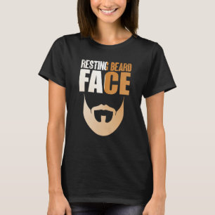 Entspanntes Bartgesicht für bärtige Männer Zitat-D T-Shirt