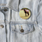 Entspanntes Brown Horse Walking Button (Beispiel)