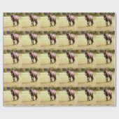 Entspanntes Brown Horse Walking Geschenkpapier (Flach)