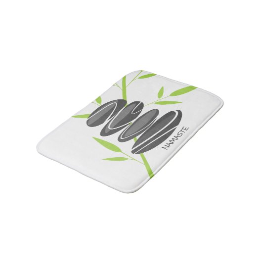 Entspanntes Design aus Zen-Stein Badematte (Schrägansicht)