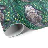 Entspanntes Flussgemälde Geschenkpapier (Rolleneckpunkt)