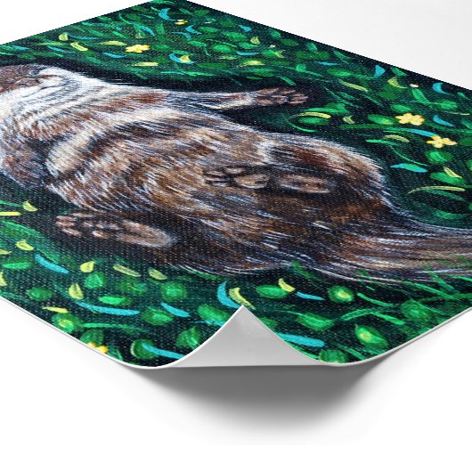 Entspanntes Flussgemälde Poster (Ecke)