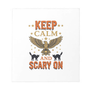 Entspanntes gruseliges Vintage-Halloween-Vektordes Notizblock