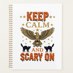 Entspanntes gruseliges Vintage-Halloween-Vektordes Planer
