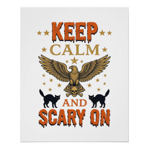 Entspanntes gruseliges Vintage-Halloween-Vektordes Poster