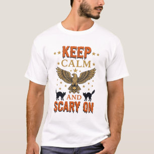Entspanntes gruseliges Vintage-Halloween-Vektordes T-Shirt