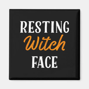 Entspanntes Hexengesicht Cool Lustiges Halloween Magnet