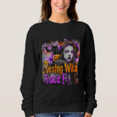 Entspanntes Hexengesicht | ExDesigner | Halloween Sweatshirt (Vorderseite)