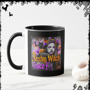 Entspanntes Hexengesicht   ExDesigner   Halloween Tasse