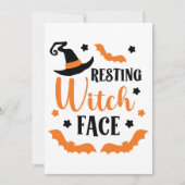 Entspanntes Hexengesicht Halloween Feiertagskarte (Vorderseite)