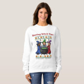 Entspanntes Hexengesicht Sweatshirt (Vorne ganz)