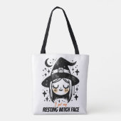 Entspanntes Hexengesicht Tasche (Rückseite)