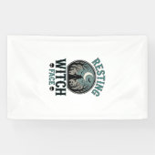 Entspanntes Hexengesicht Vintage Halloween-Design_ Banner (Horizontal)