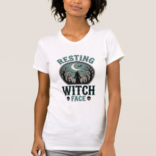 Entspanntes Hexengesicht Vintage Halloween-Design_ T-Shirt