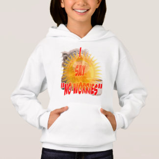Entspanntes Katze-‘Keine Sorgen’-Design Hoodie