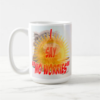 Entspanntes Katze-‘Keine Sorgen’-Design Kaffeetasse