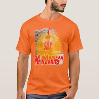 Entspanntes Katze-‘Keine Sorgen’-Design T-Shirt