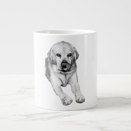 Entspanntes Lab mit Feiertagsruhe Jumbo-Tasse (Vorderseite)