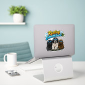 Entspanntes Strandgesicht Aufkleber (Laptop auf Schreibtisch)