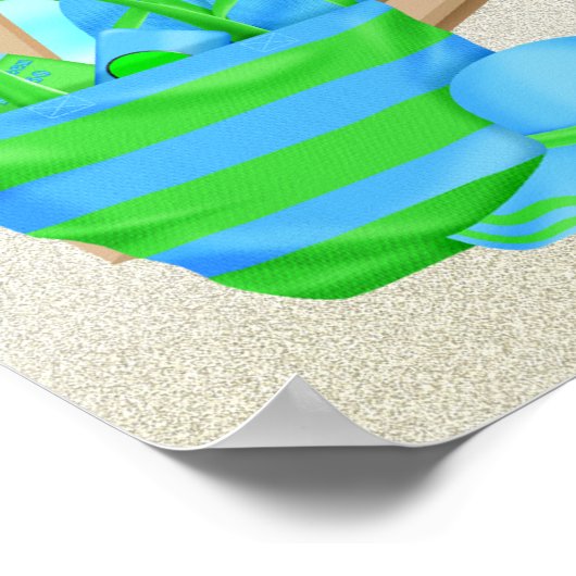 Entspanntes Strandposter/Print Poster (Ecke)