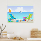 Entspanntes Strandposter/Print Poster (Küche)