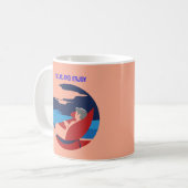 Entspanntes und leises Grafikdesign Kaffeetasse (Vorderseite Links)