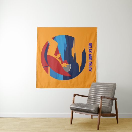 Entspanntes und leises Grafikdesign Wandteppich (Beispiel (Horizontal))