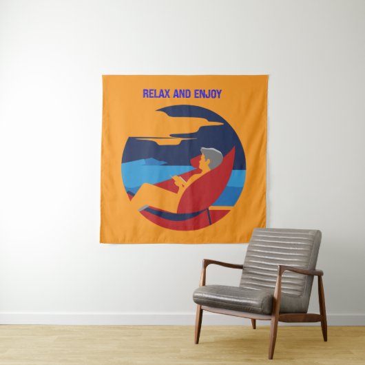 Entspanntes und leises Grafikdesign Wandteppich (Beispiel)