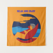 Entspanntes und leises Grafikdesign Wandteppich (Vorderseite)