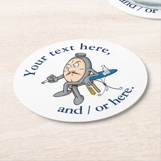 Entspannuhr Runder Pappuntersetzer (Angewinkelt)