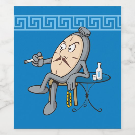 Entspannuhr Weinetikett (Einzelnes Label)